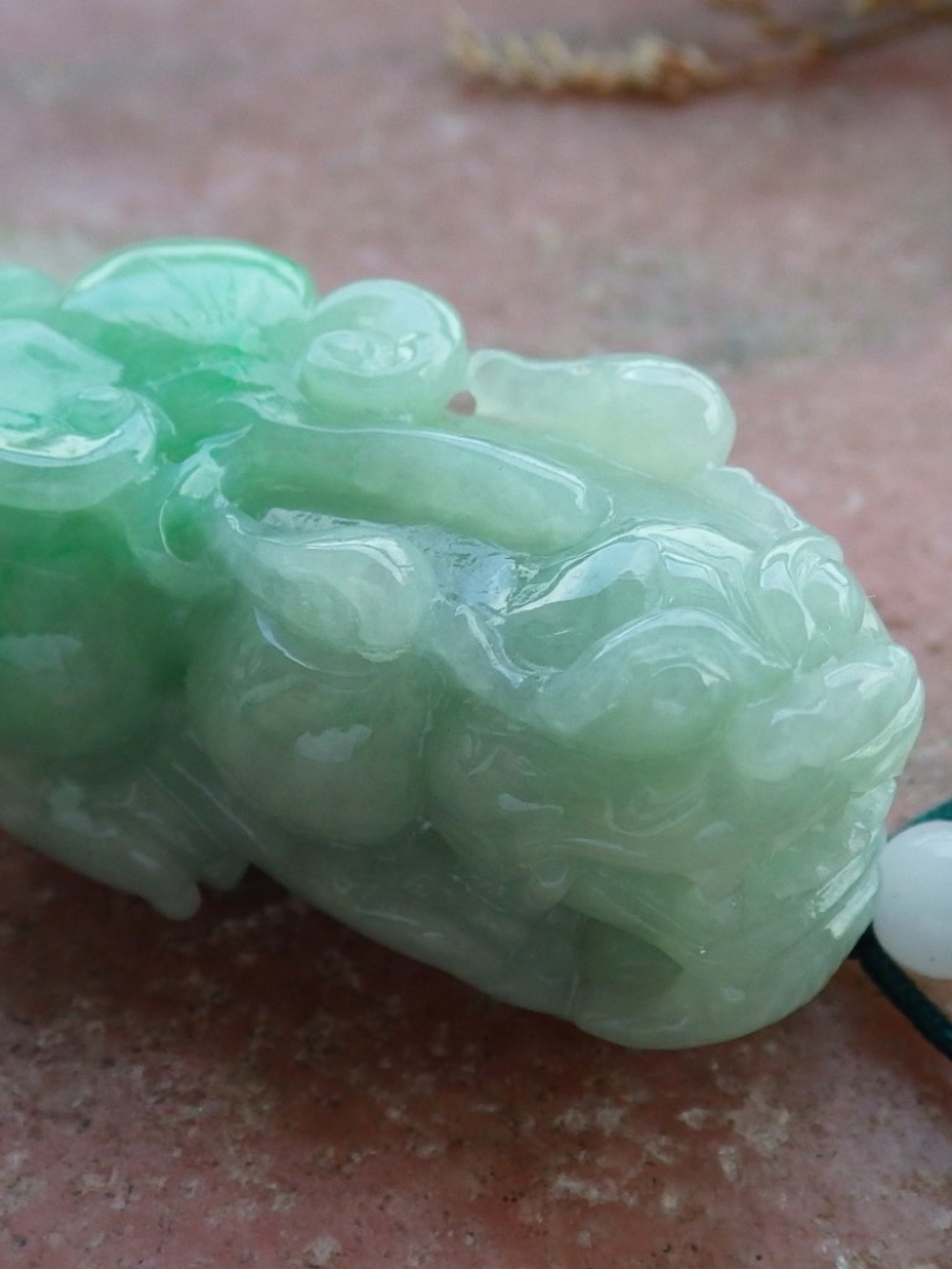 Certified Natural Myanmar Burma A Jade jadeite Dragon Pi Xiu Pendant Necklace